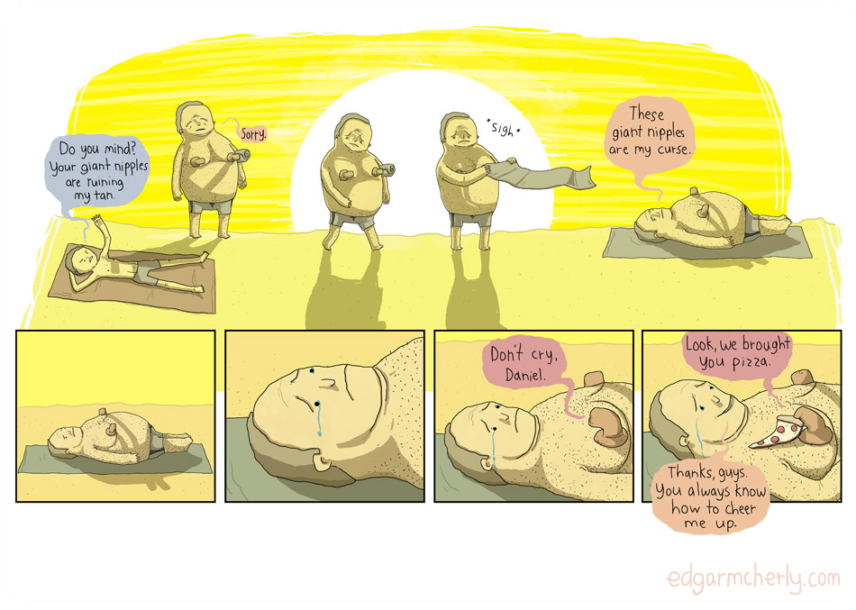 Giant nipples comic